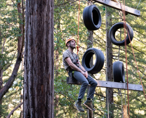 men's retreat in redwood forest brotherhood stress relief