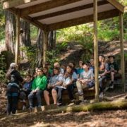 outdoor ed courses students learning in coastal redwood forest - outdoor ed courses